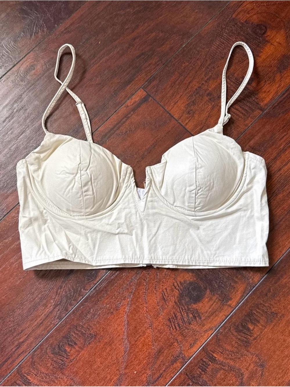 like an angel Longline Bralette in Cream